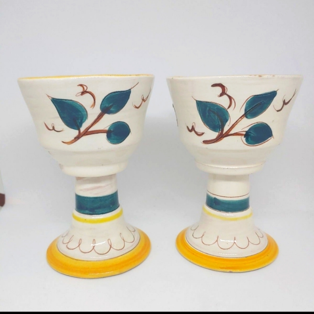 Stangl Pottery Mugs Cups Chalice Sherbet Set